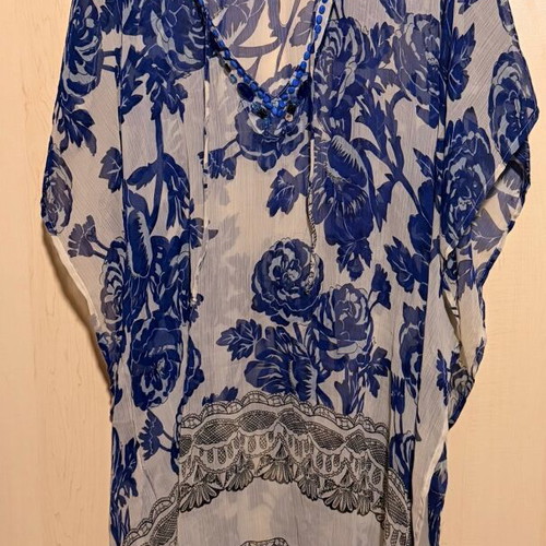 Saldarini 1882 Italy floral kaftan with stones size L like new