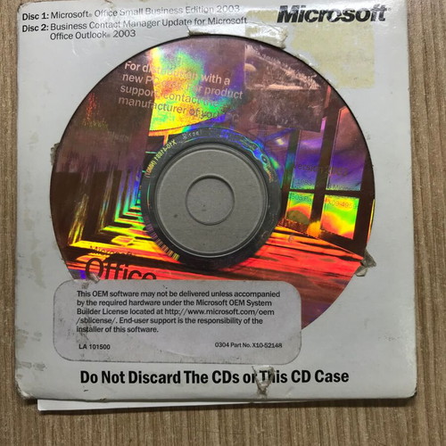 Microsoft Small Business SBE Office 2003 software used