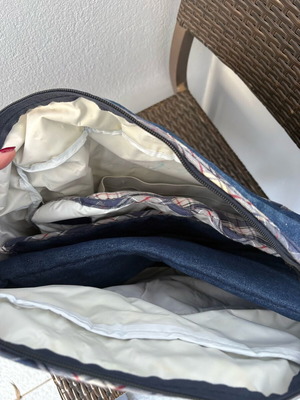 Changing bag used, shoulder type