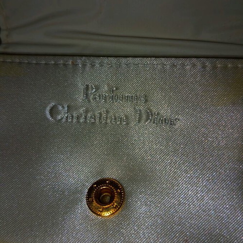 Christian Dior wallet like new, beige with red accents