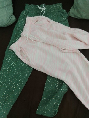 Summer pants with elastic, pack of 2, like new, H&M multicolor
