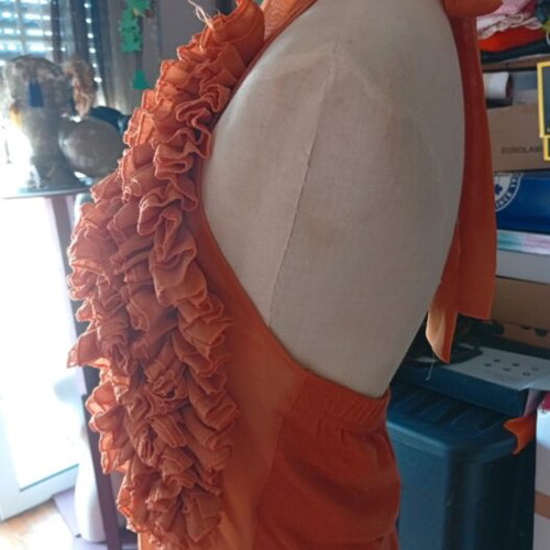 Orange bodysuit L, made in Italy