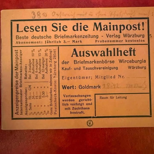 Vintage German Auswahlheft stamp booklet with sealed Austrian Empire stamps
