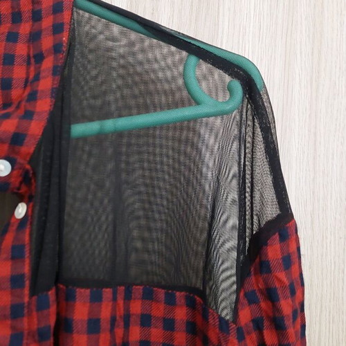 Zara checked jacket with transparency, size S, like new