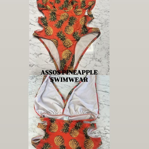 Pineapples Swimwear ASOS used, size S, orange