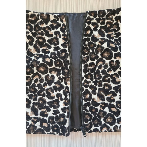Mini leopard skirt Topshop used, A-line, with zipper