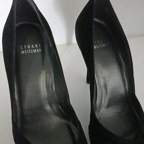 Stuart Weitzman Peep-Toe Black Pumps like new, size 37