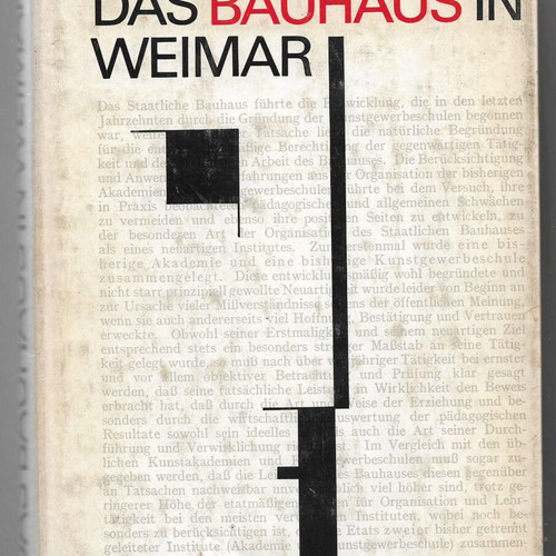 Das Bauhaus in Weimar book used, German language