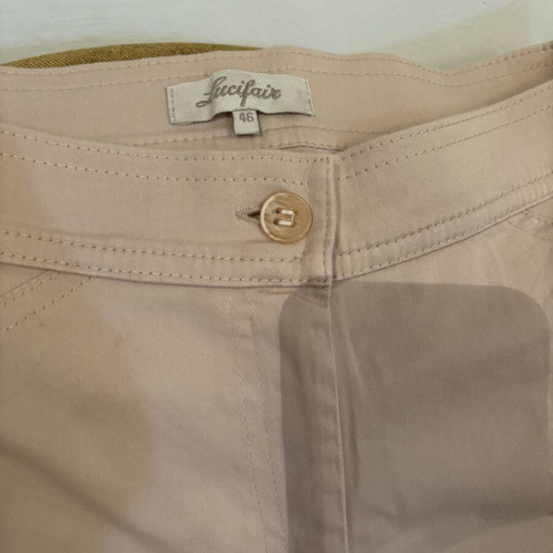 Beige straight-leg pants like new, size XXXL