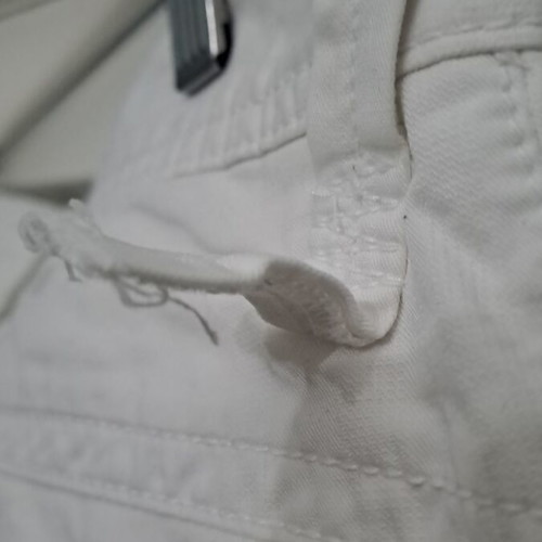 White denim pants Badge like new, late '90s style