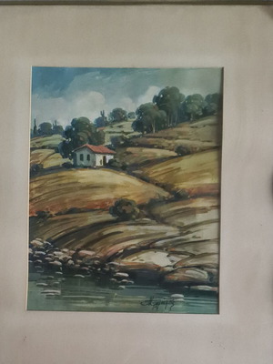 Oil painting on cardboard Balafas like new