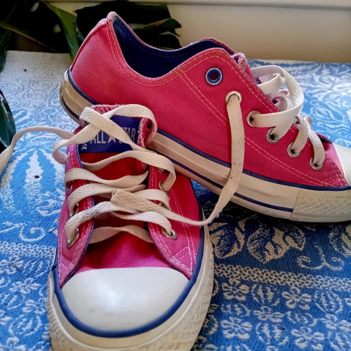 Converse All Star sneakers like new, pink with sea shoes gift
