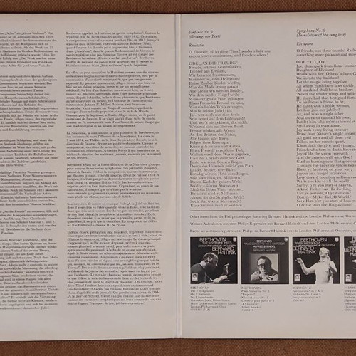 Bernard Haitink Beethoven Symphonies 8 & 9 used, 2 LP