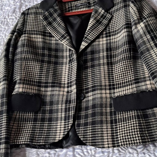 Winter checked jacket vintage, size 50, like new