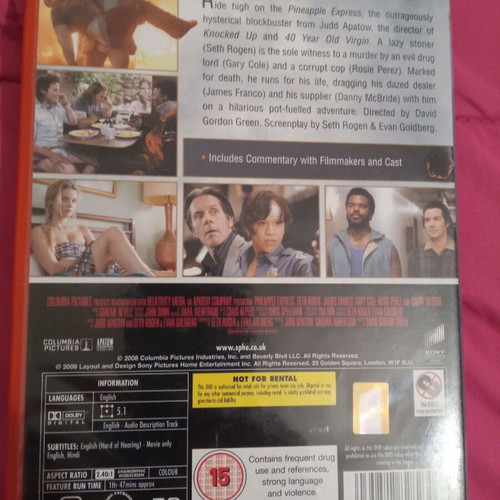 Pineapple Express DVD like new, comedy, subbed