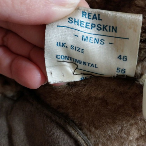 Authentic sheepskin men's coat used size 56