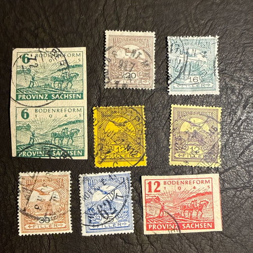 Collection of old Magyar Kir. Posta and Provinz Sachsen stamps new