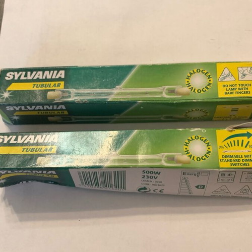 Halogen bulbs 500W 230V, pack of 2, like new