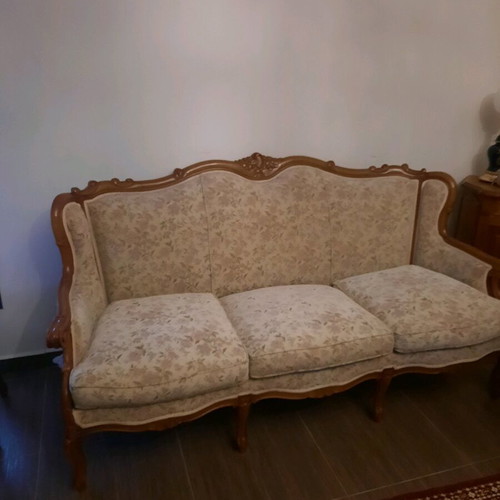 Three-seater sofa and two armchairs like new