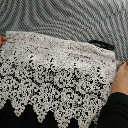 Evening dress like new, black and white, lace