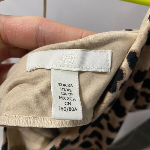 H&M Leopard Print Bodysuit Size XS used