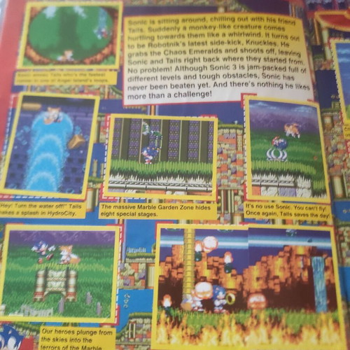 Panini Sonic 1994 album used with stickers and poster