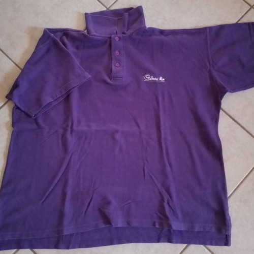 Cadbury men's polo shirt like new, size L, purple