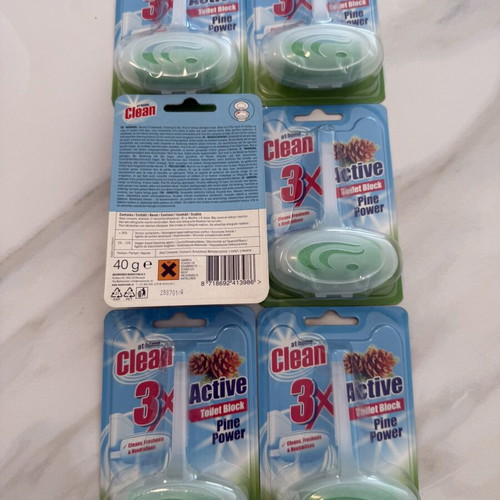 Clean at Home Pine Power Toilet Blocks pack of 6 new