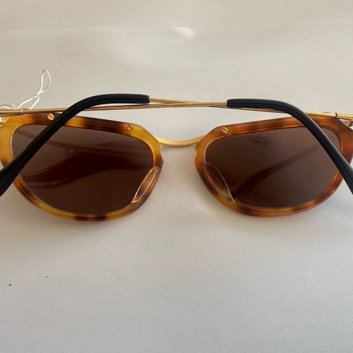 Vintage sunglasses Made in France caramel tortoiseshell with gold bridge