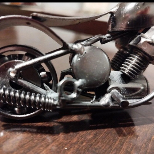 Metal chopper motorcycle miniature like new