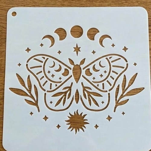 Mystical Boho stencil set of 4, reusable plastic