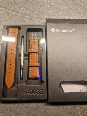 Fullmosa 18mm watch strap new, brown leather