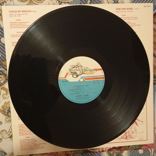 Liege Lord Freedom's Rise vinyl record 1985 first edition metal
