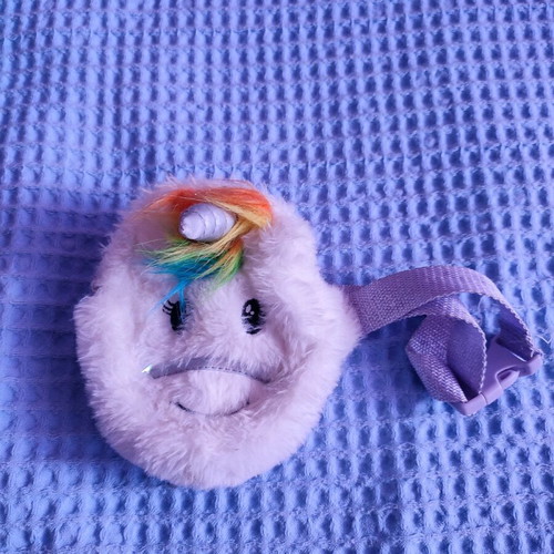 Unicorn purse bag like new, furry waist pouch
