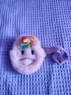 Unicorn purse bag like new, furry waist pouch