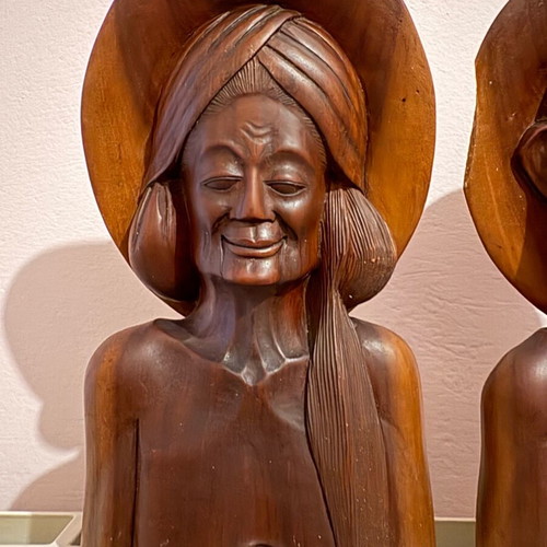 African woodcarving figures used, couple set