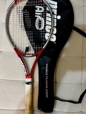 Prince tennis racket used with bag