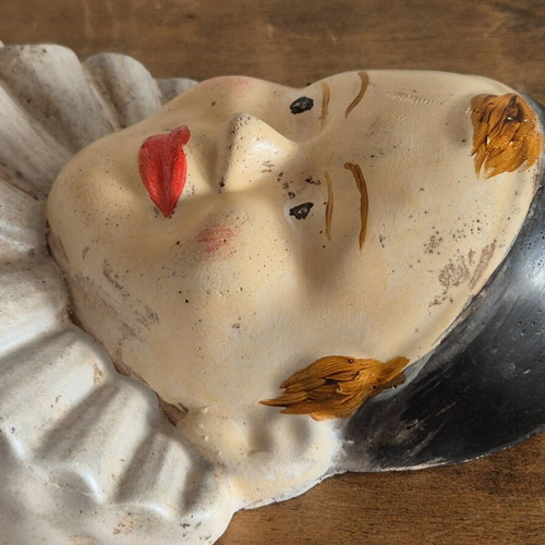 Pierrot Gourmand antique confectionery counter display bust