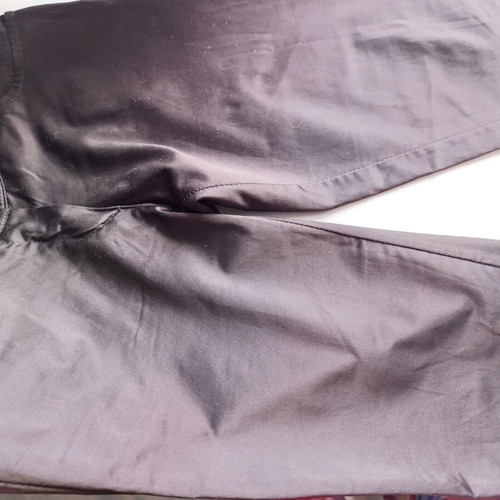 Y2K Black Satin-Finish Capri Pants cotton stretch size S like new