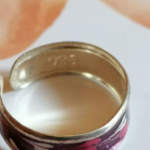 Silver 925 Painted Purple Ankle Ring new