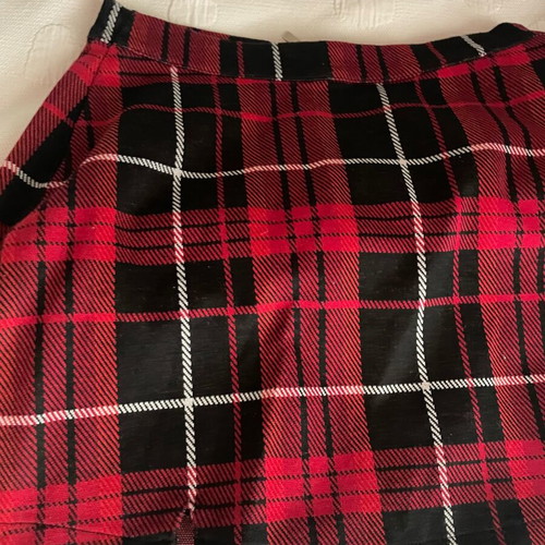 Marks & Spencer plaid skirt for girls 10-12 years, black and red