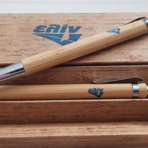 Wooden writing set new with pen, stylus, and mechanical pencil