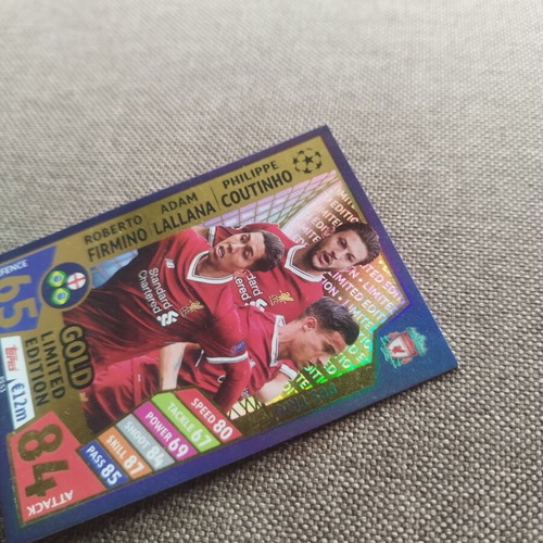 Topps Match Attax UCL 2017/18 Gold Limited Edition PES3 Trio Liverpool FC