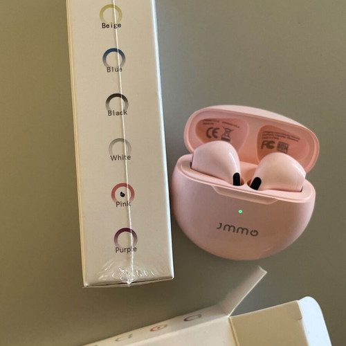 Wireless earbuds iphone like, new, pink color