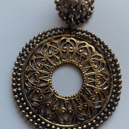 Vintage boho earrings used, statement jewelry
