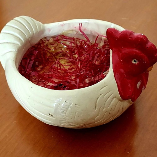 Decorative Easter ceramic egg holder like new