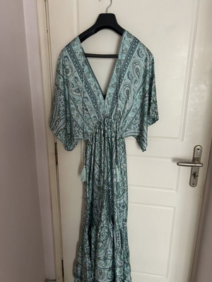 Caroline Morgan summer dress, white and green, sizes L and XL