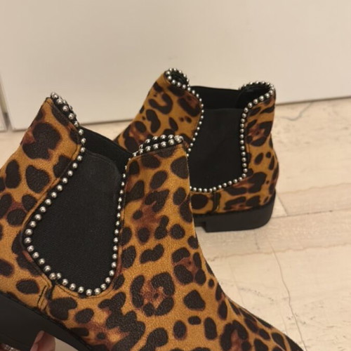 Ankle boots new, suede, lightweight with side elastic, size 38