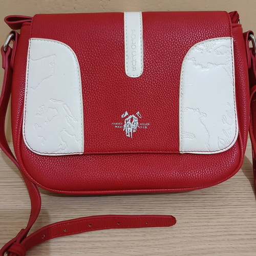 Harvey Miller shoulder bag like new, white and red