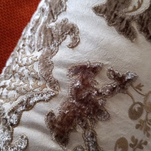 Handmade Silk Embroidered Pillowcase with Zipper